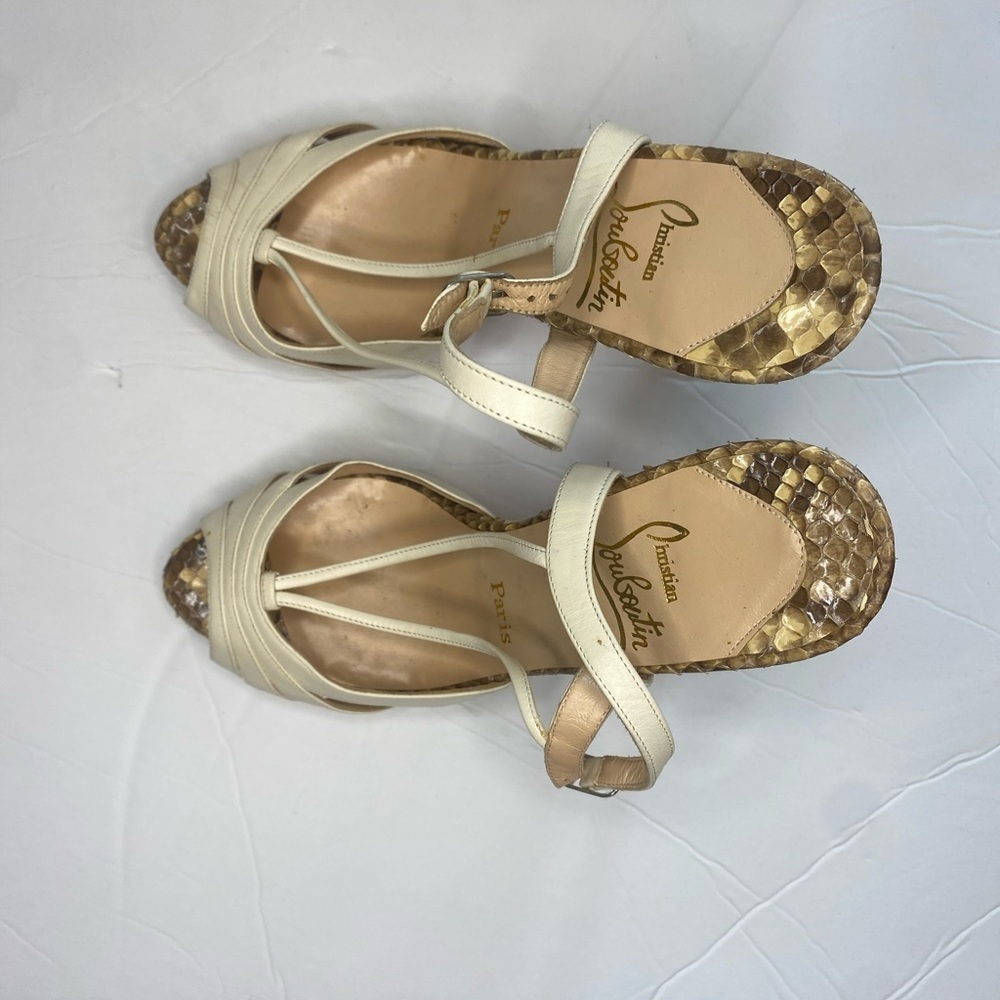 Christian Louboutin Snakeskin Python Sandals - image 3